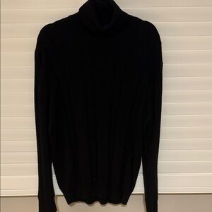 Elegant Black 100% CASHMERE  Turtleneck Sweater for Men